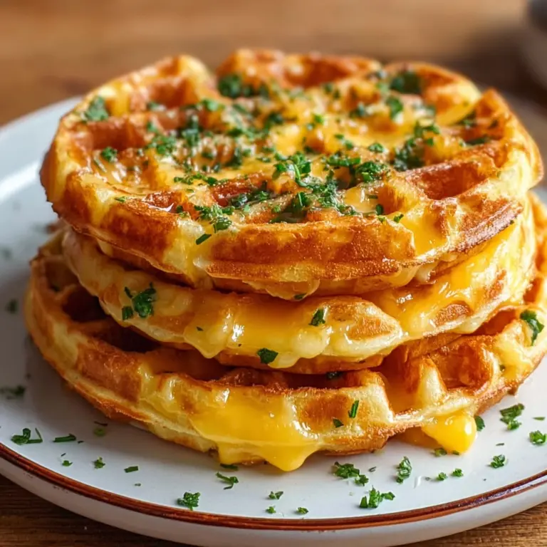 Easy Low Carb Chaffle with Egg and Cheese Recipe