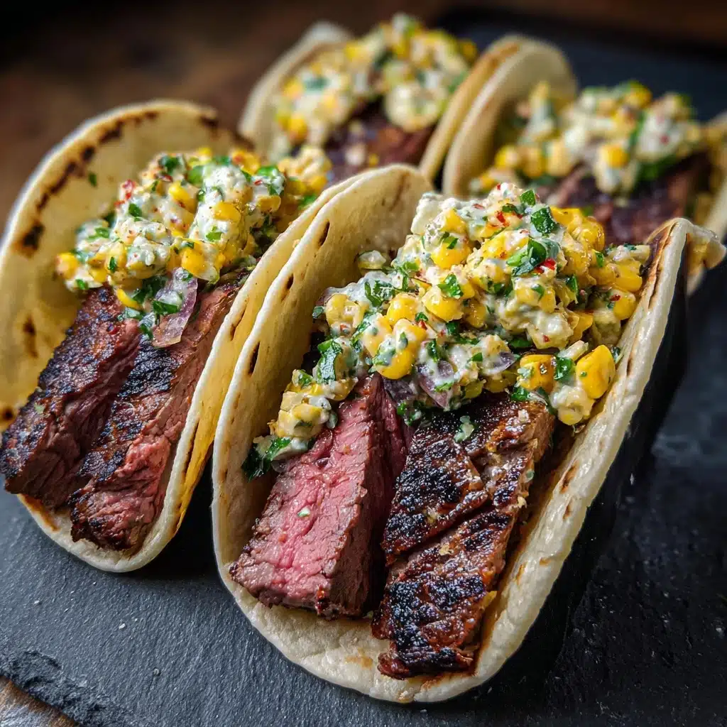 Grilled Steak Elote Tacos Recipe - Recipe Image
