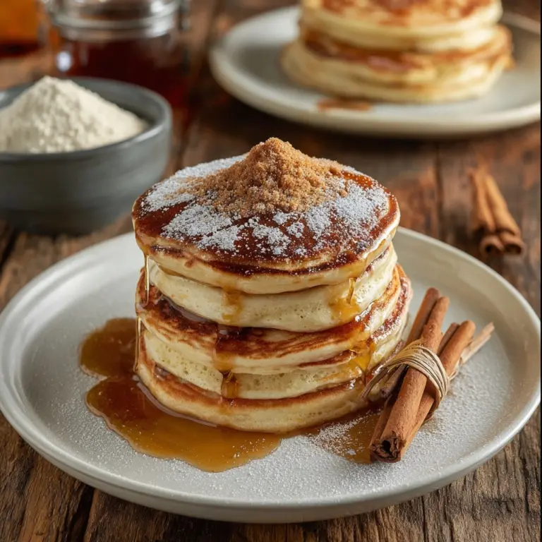 VANILLA CINNAMON BUTTERMILK PANCAKES Recipe