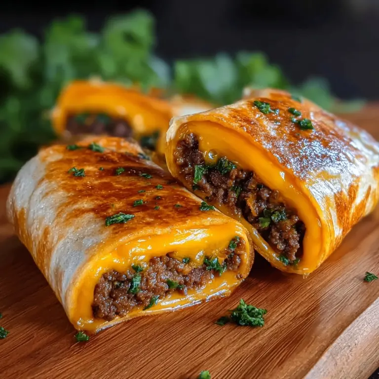 Easy Garlic Butter Beef Cheeseburger Rollups Recipe