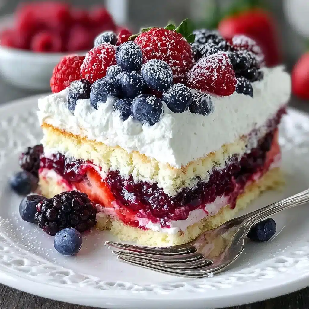 No Bake Summer Berry Lasagna Recipe - Recipe Image