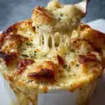 Pour the seafood mixture into a large baking dish Recipe
