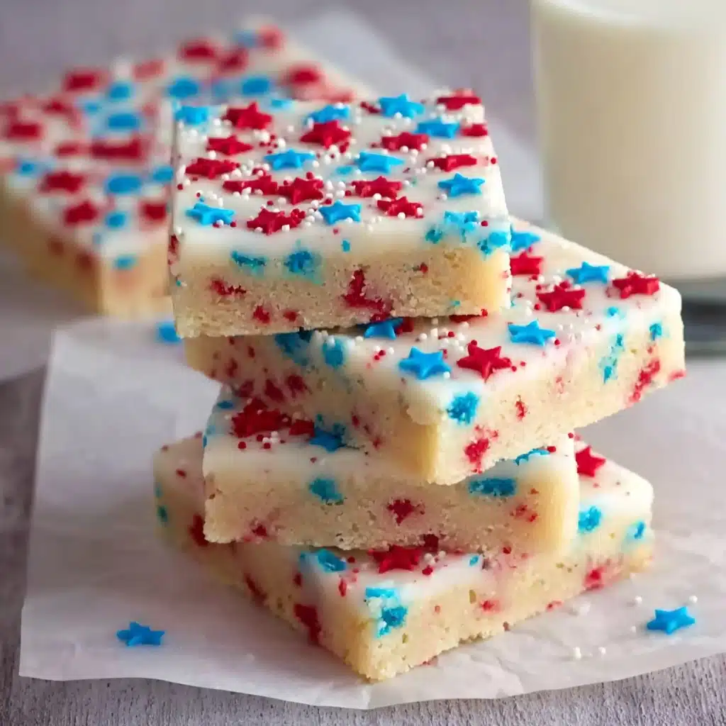 Patriotic Sugar Cookie Bars Recipe - Recipe Image