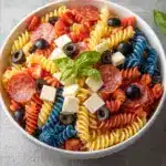 Chilled 4th of July Pasta Salad Recipe