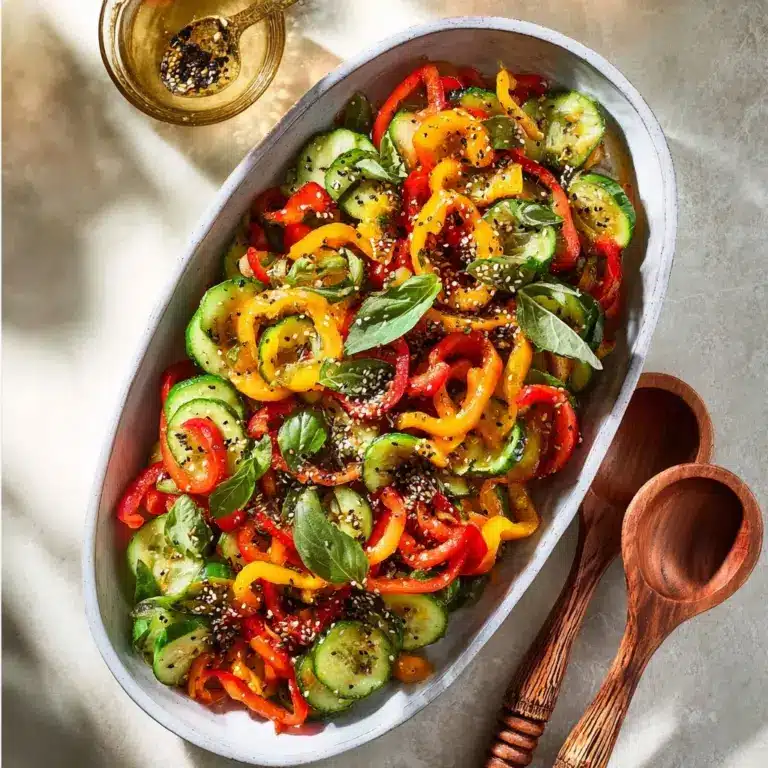 Viral TikTok Cucumber and Bell Pepper Salad Recipe