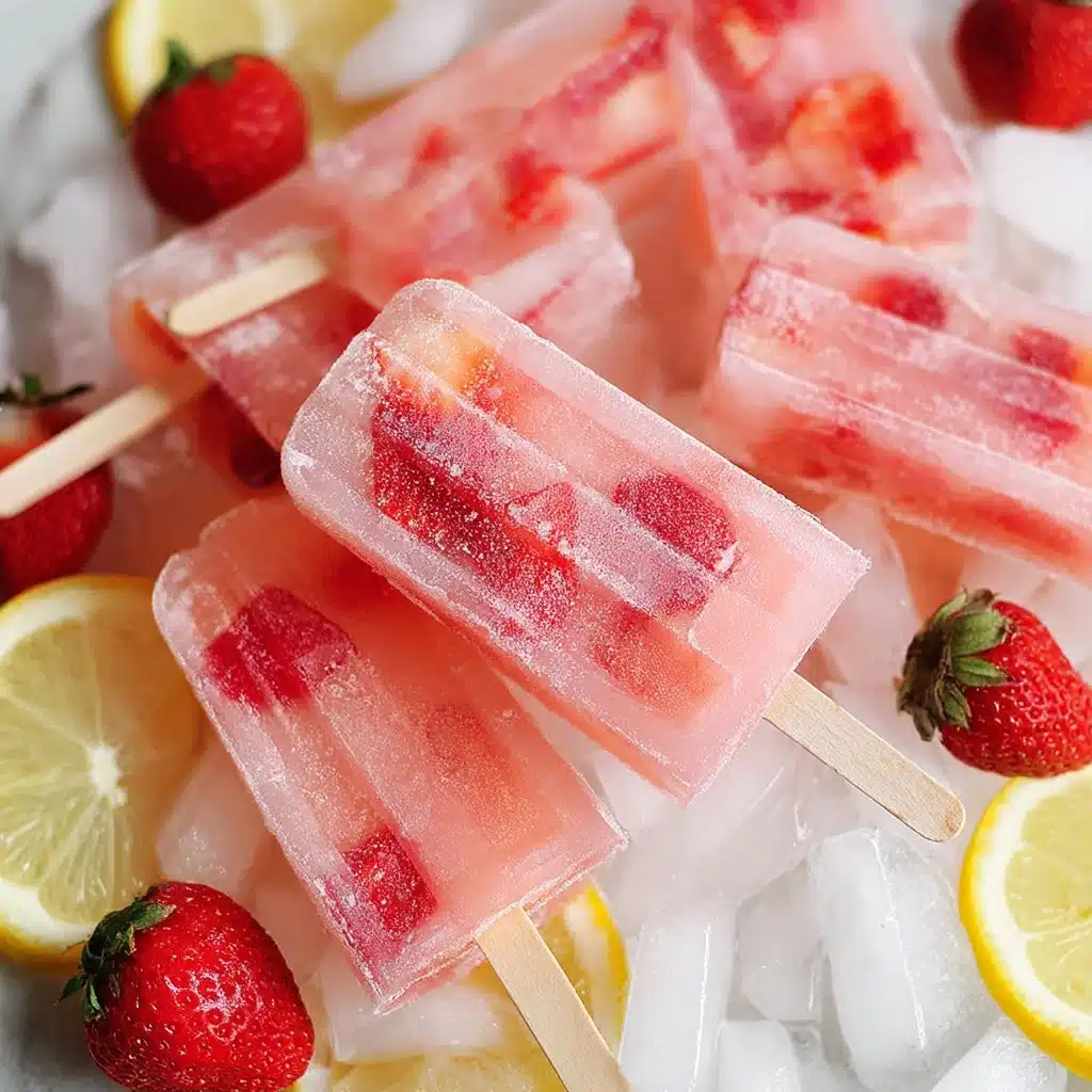 Strawberry Lemonade Popsicles Recipe - Recipe Image