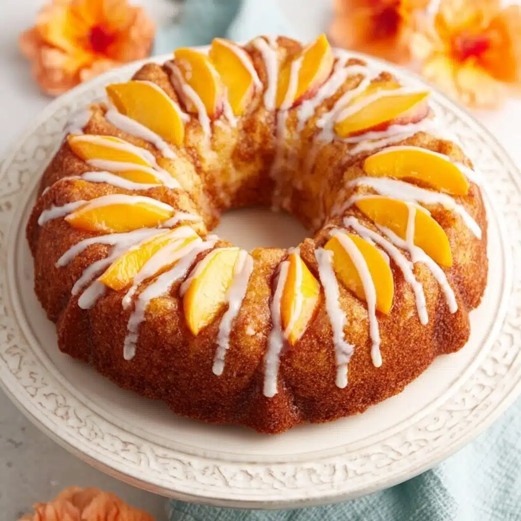 PEACH CAKE WITH CINNAMON GLAZE Recipe