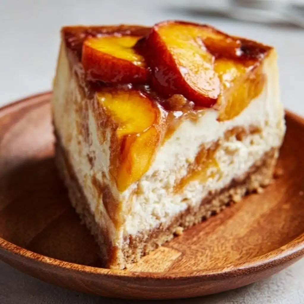 Peach Cobbler Cheesecake Recipe - Recipe Image