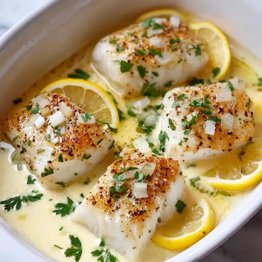 Tasty Baked Cod in Coconut Lemon Cream Sauce Recipe - Recipe Image
