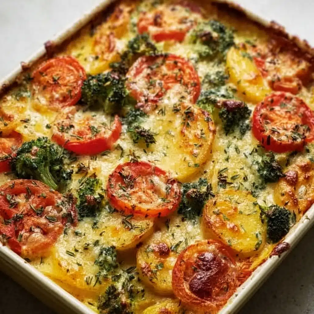 High-Protein Cottage Cheese Veggie Bake Recipe - Recipe Image