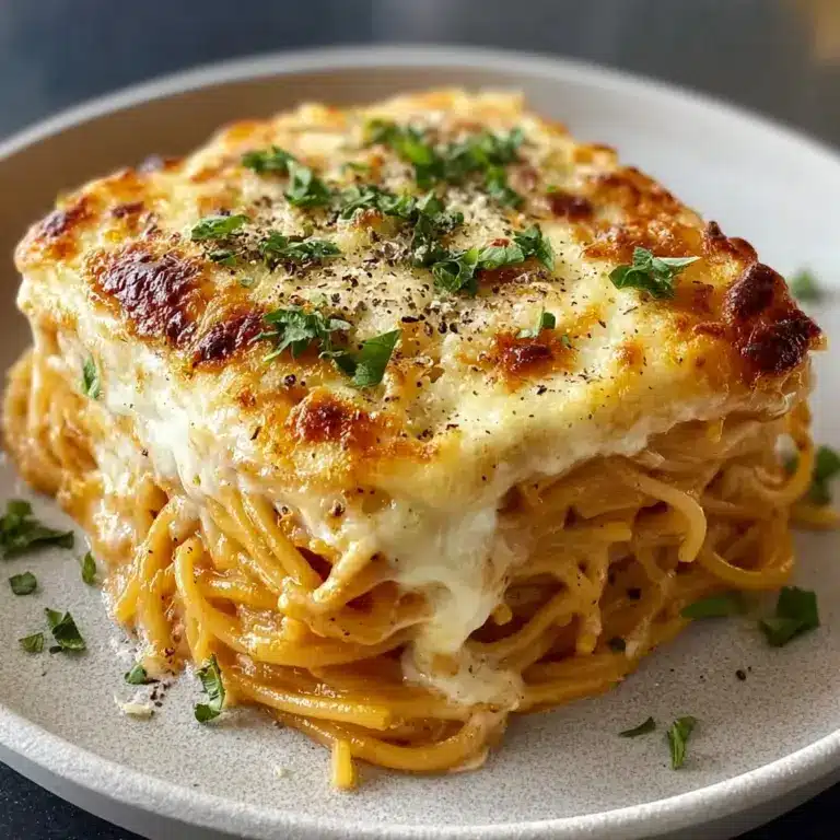 Baked Cream Cheese Spaghetti Casserole Recipe