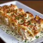 Chicken Alfredo Lasagna Rolls Recipe
