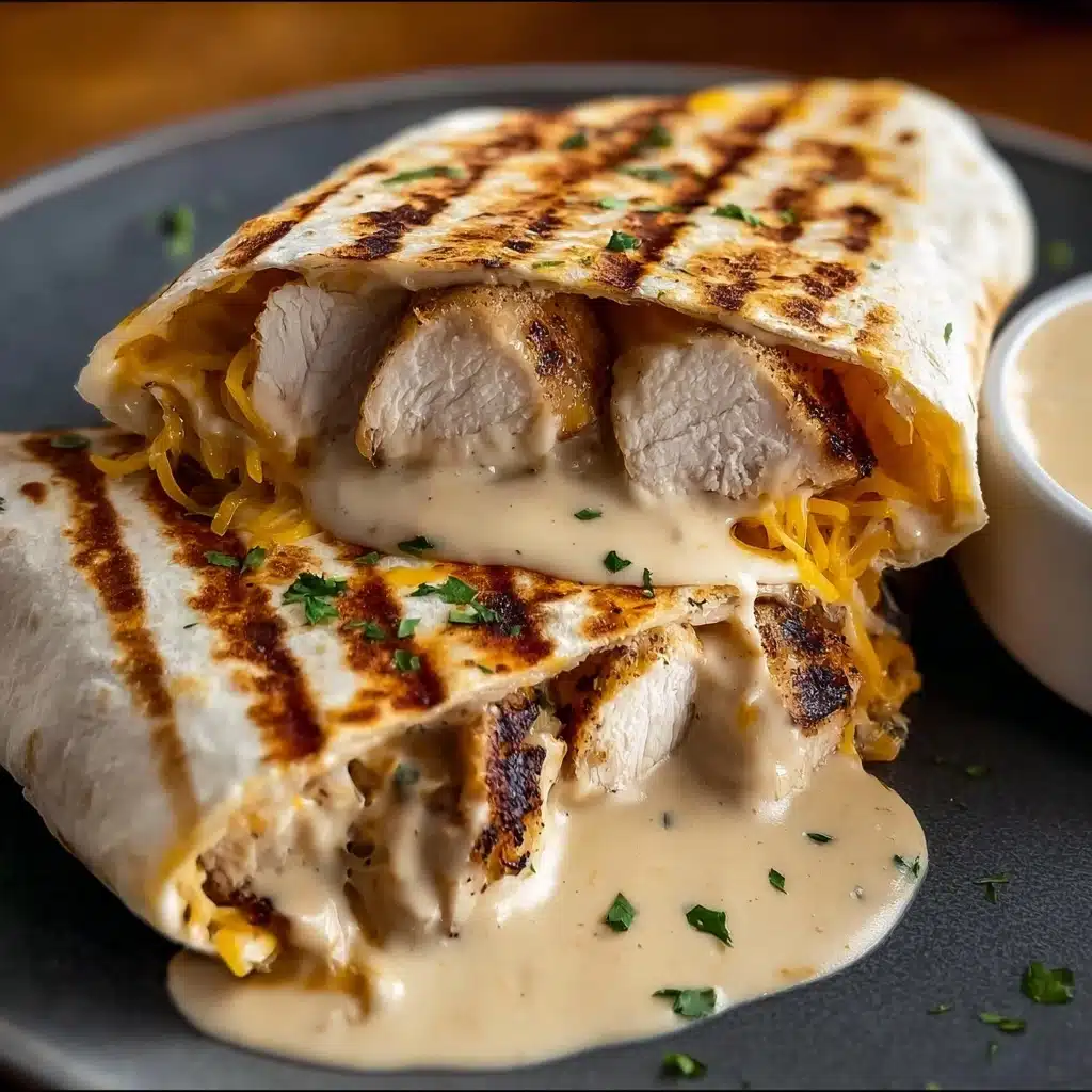 Cheesy Garlic Chicken Wraps Recipe - Recipe Image