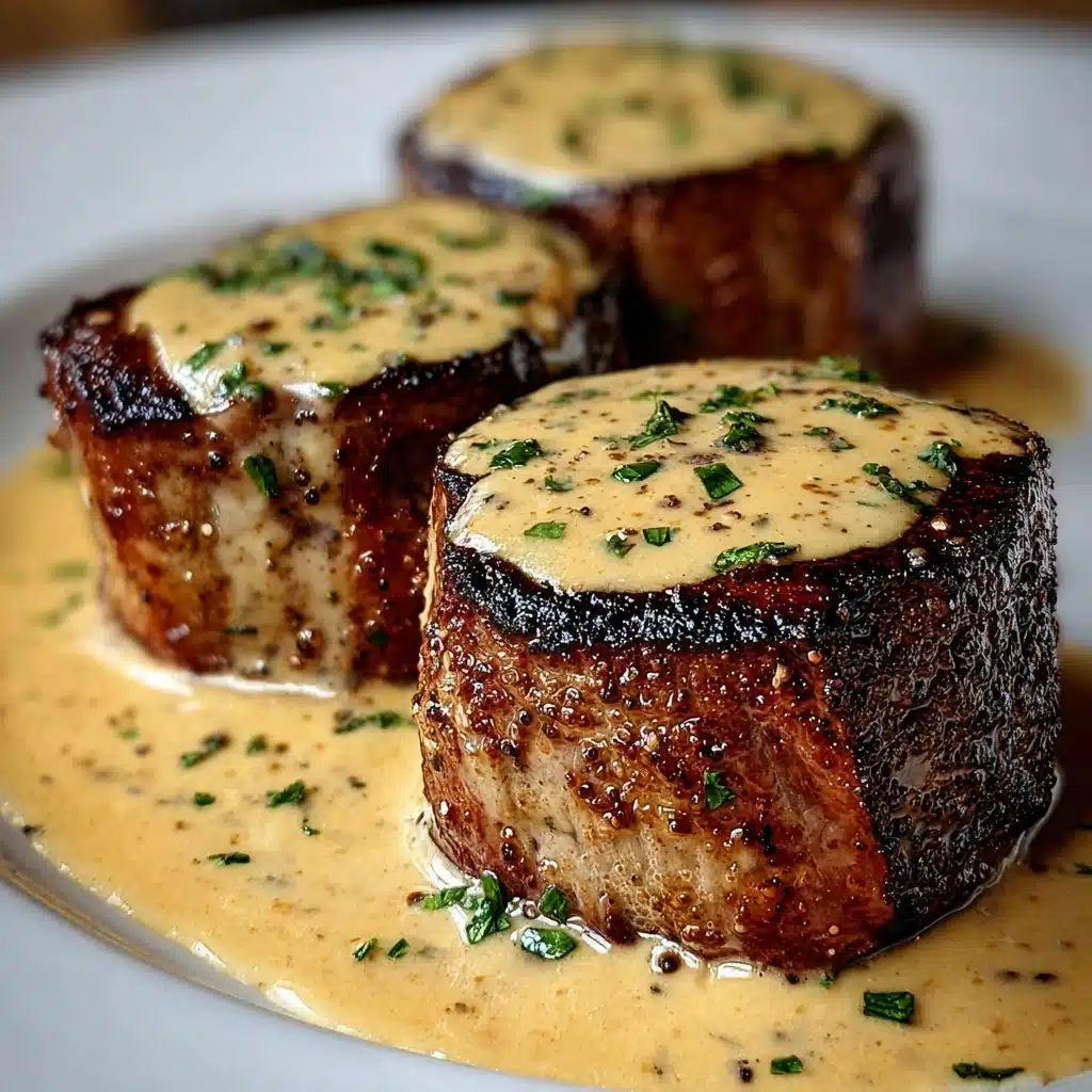 Steak Bourbon Knoblauch Sahnesauce Recipe - Recipe Image