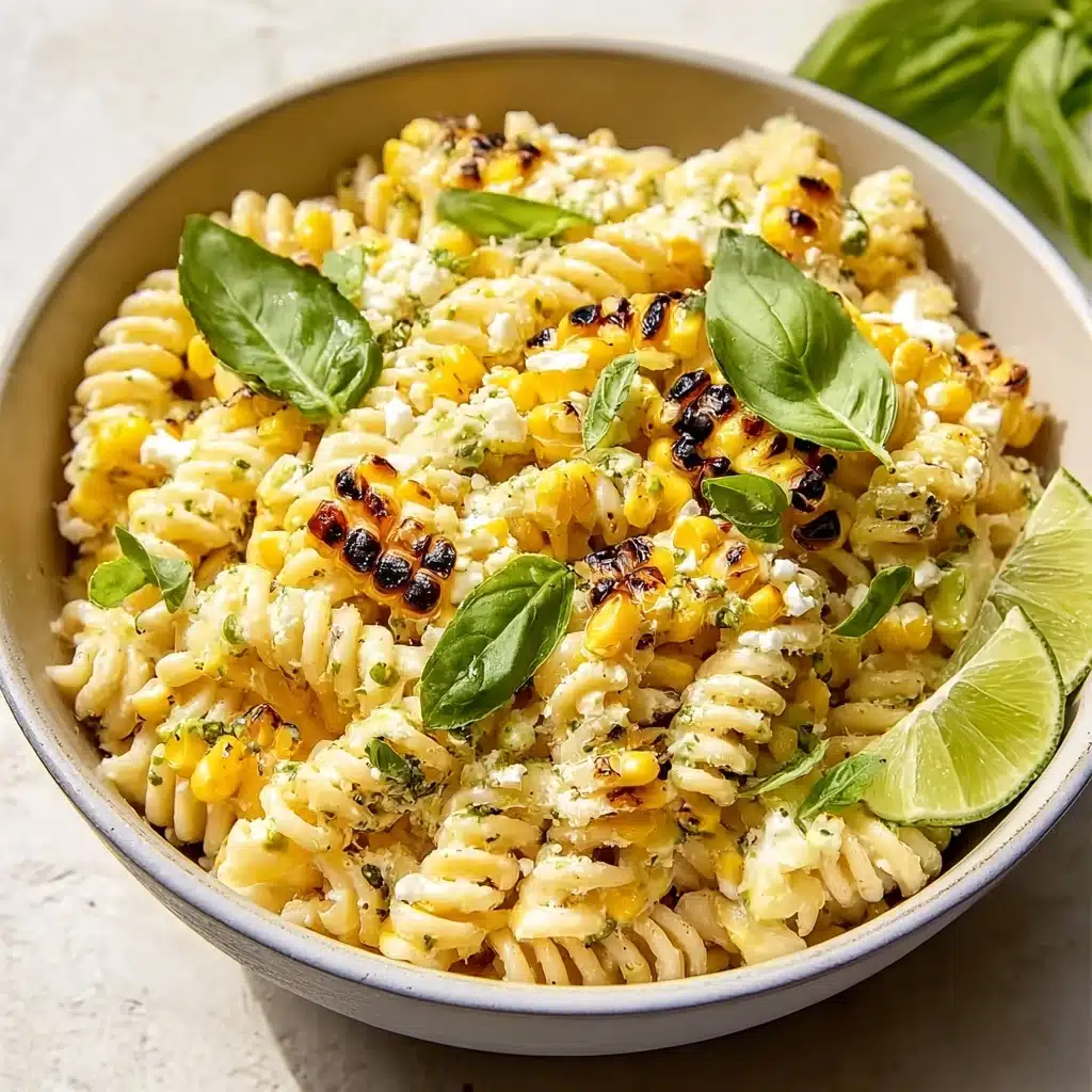 Creamy Street Corn Pasta Salad Recipe - Recipe Image