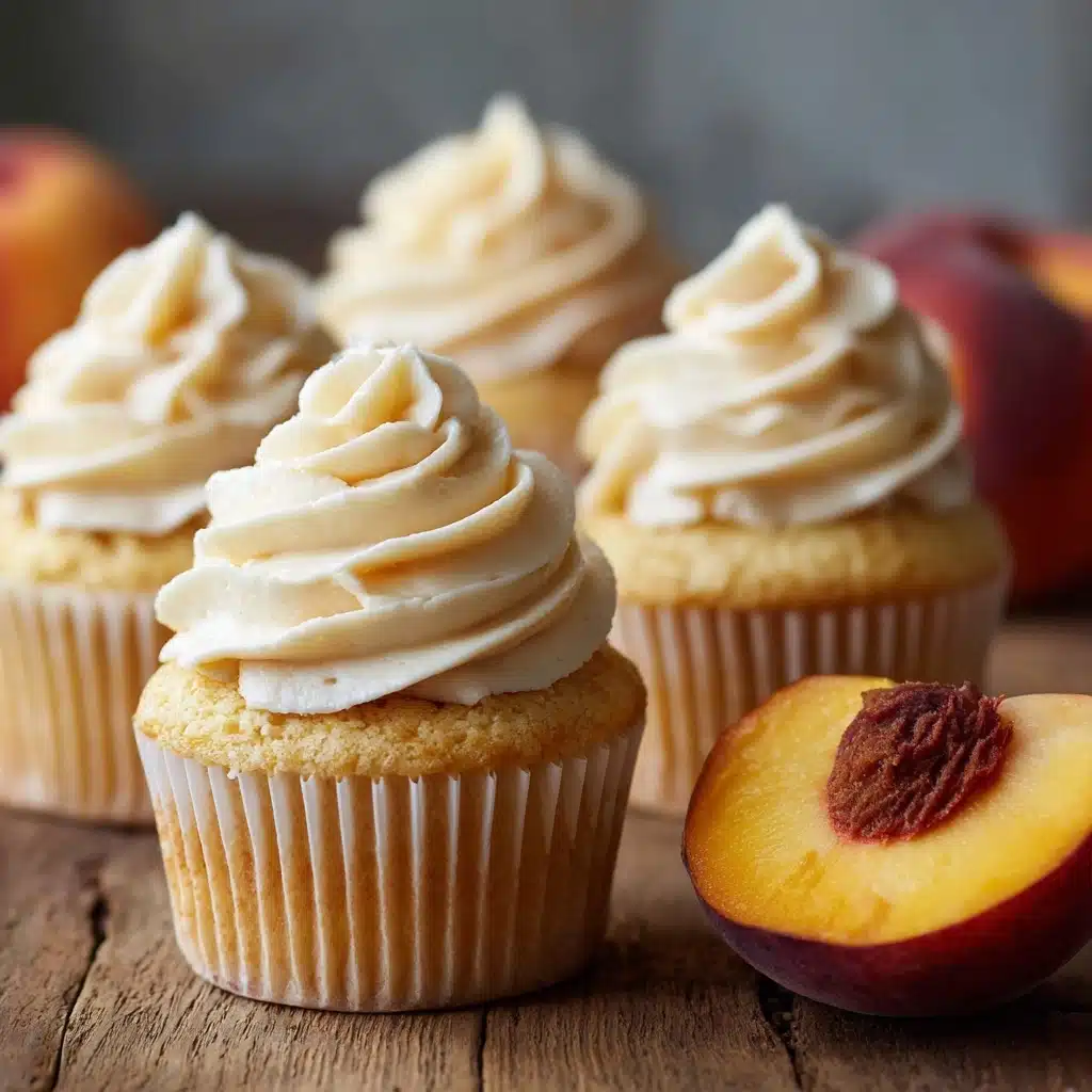 Honey Peach Cream Cheese Cupcakes Recipe - Recipe Image