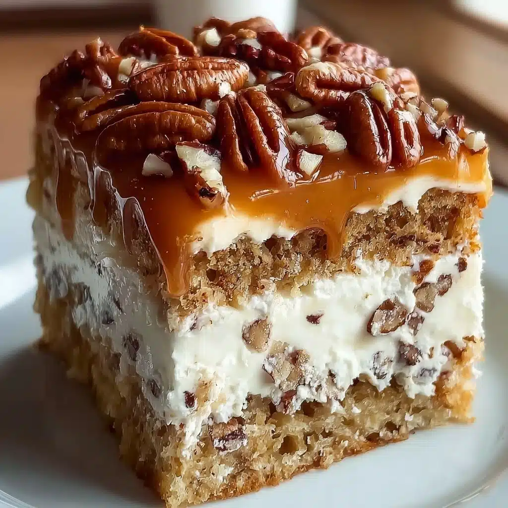 Butter Pecan Praline Poke Cake Recipe - Recipe Image