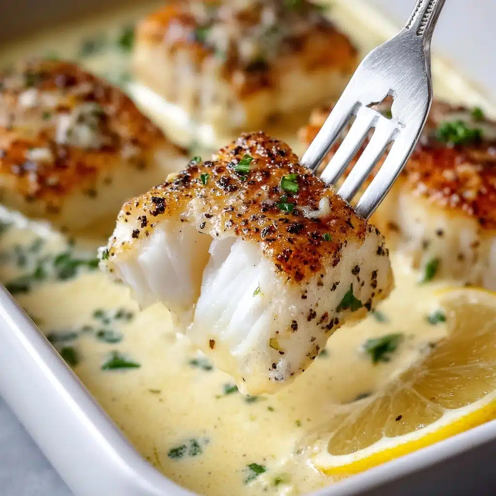 Tasty Baked Cod in Coconut Lemon Cream Sauce Recipe