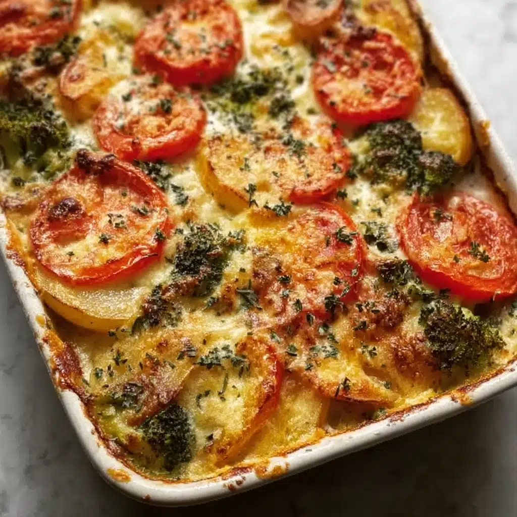 High-Protein Cottage Cheese Veggie Bake Recipe - Recipe Image