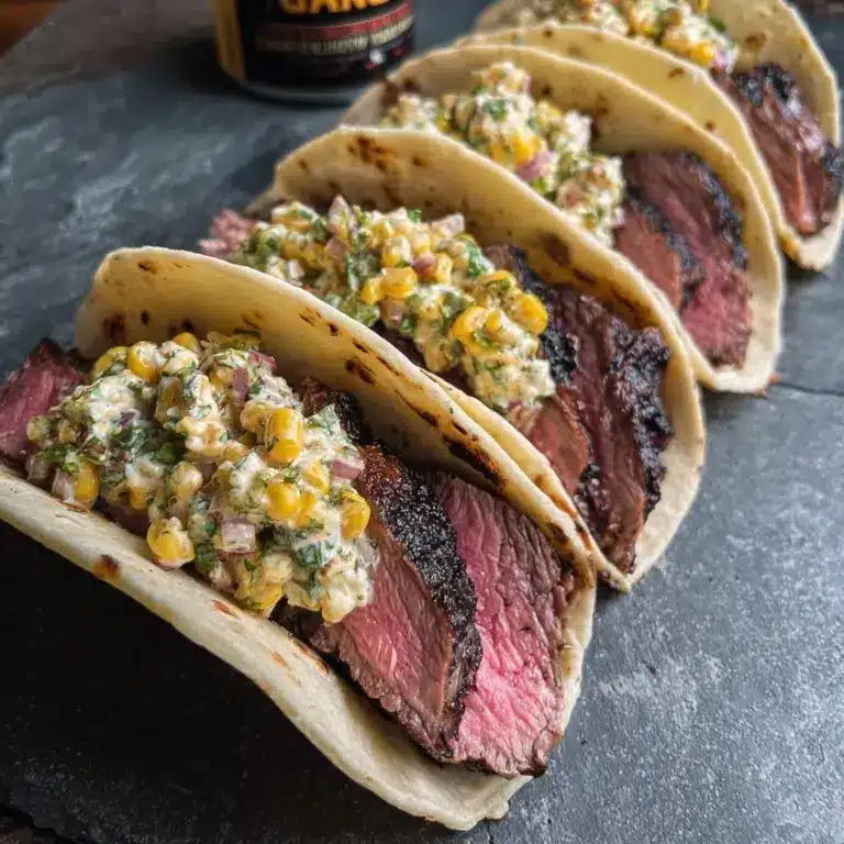 Grilled Steak Elote Tacos Recipe