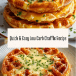 Easy Low Carb Chaffle with Egg and Cheese Recipe
