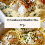Tasty Baked Cod in Coconut Lemon Cream Sauce Recipe