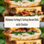 Turkey Melt with Cheddar, Spinach, and turkey Bacon Recipe