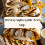 Cheesy Garlic Chicken Wraps Recipe