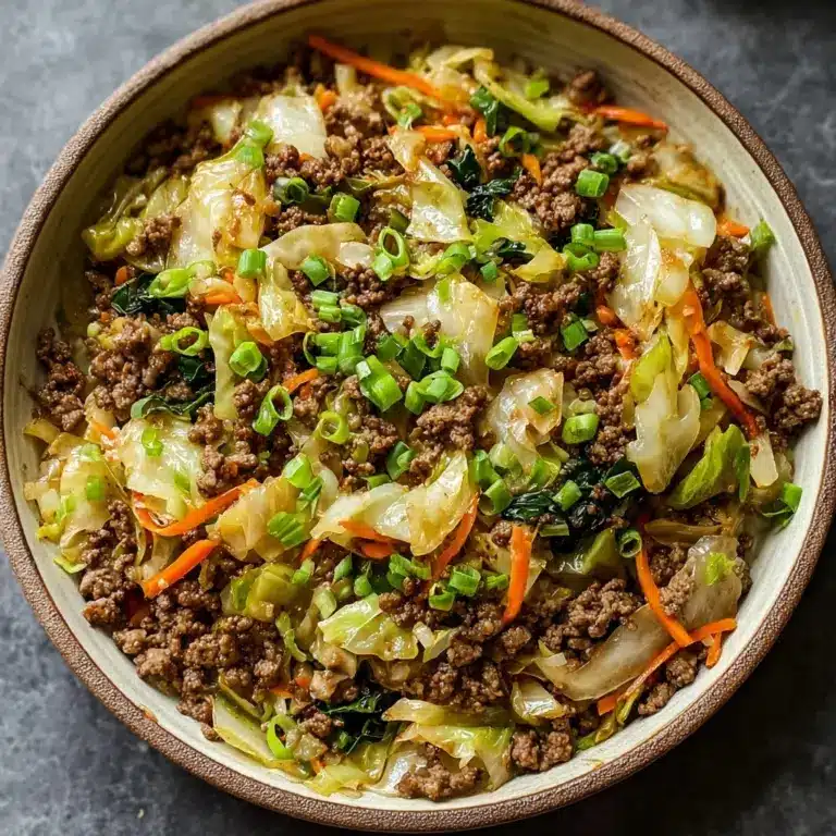 Chinese Ground Beef and Cabbage Stir Fry Recipe
