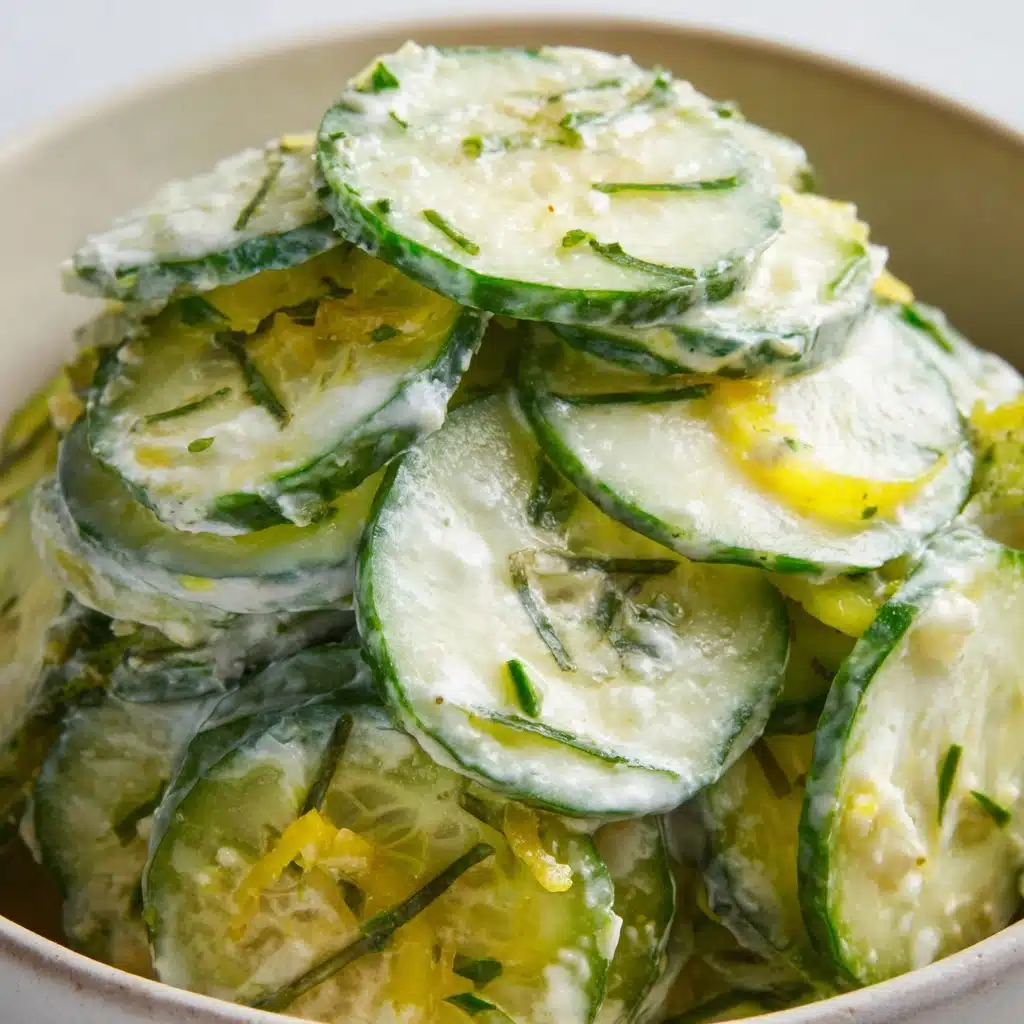 Pickle Juice Ranch Cucumber Salad Recipe - Recipe Image