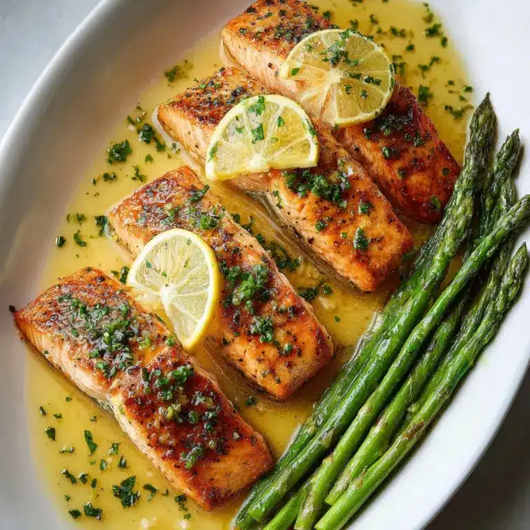 Salmon with Garlic Lemon Butter Sauce Recipe