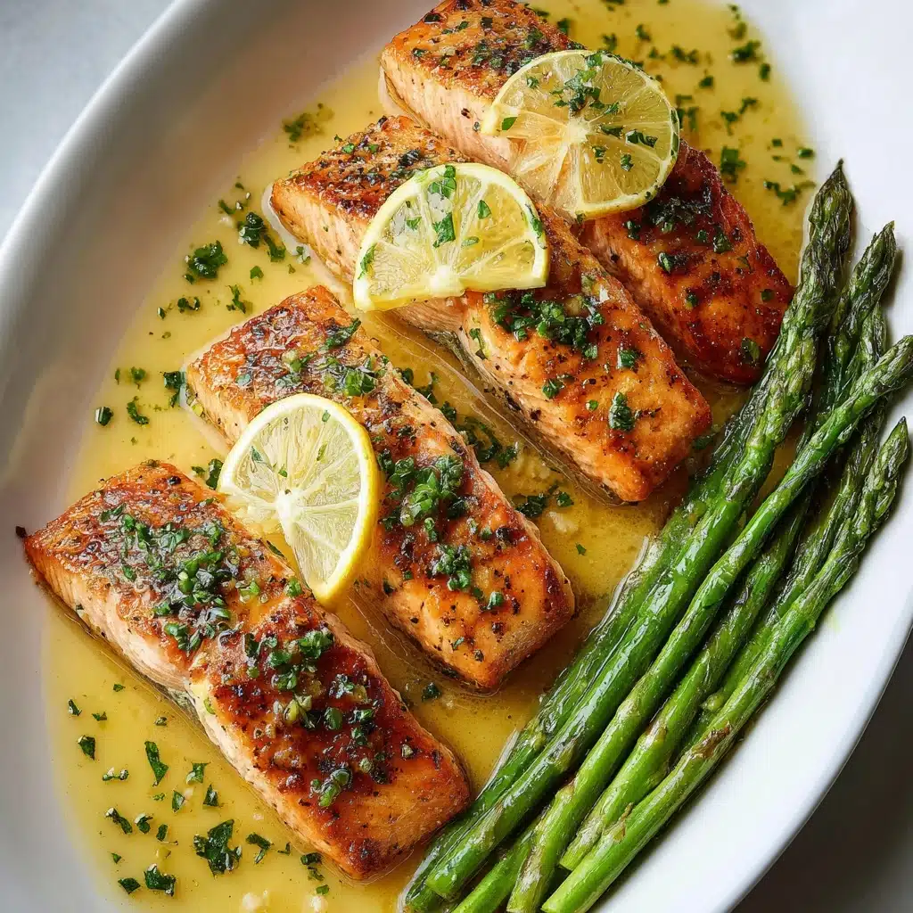 Salmon with Garlic Lemon Butter Sauce Recipe - Recipe Image