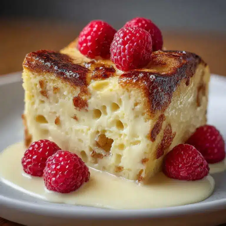 Custard Bread Pudding with Vanilla Sauce Recipe