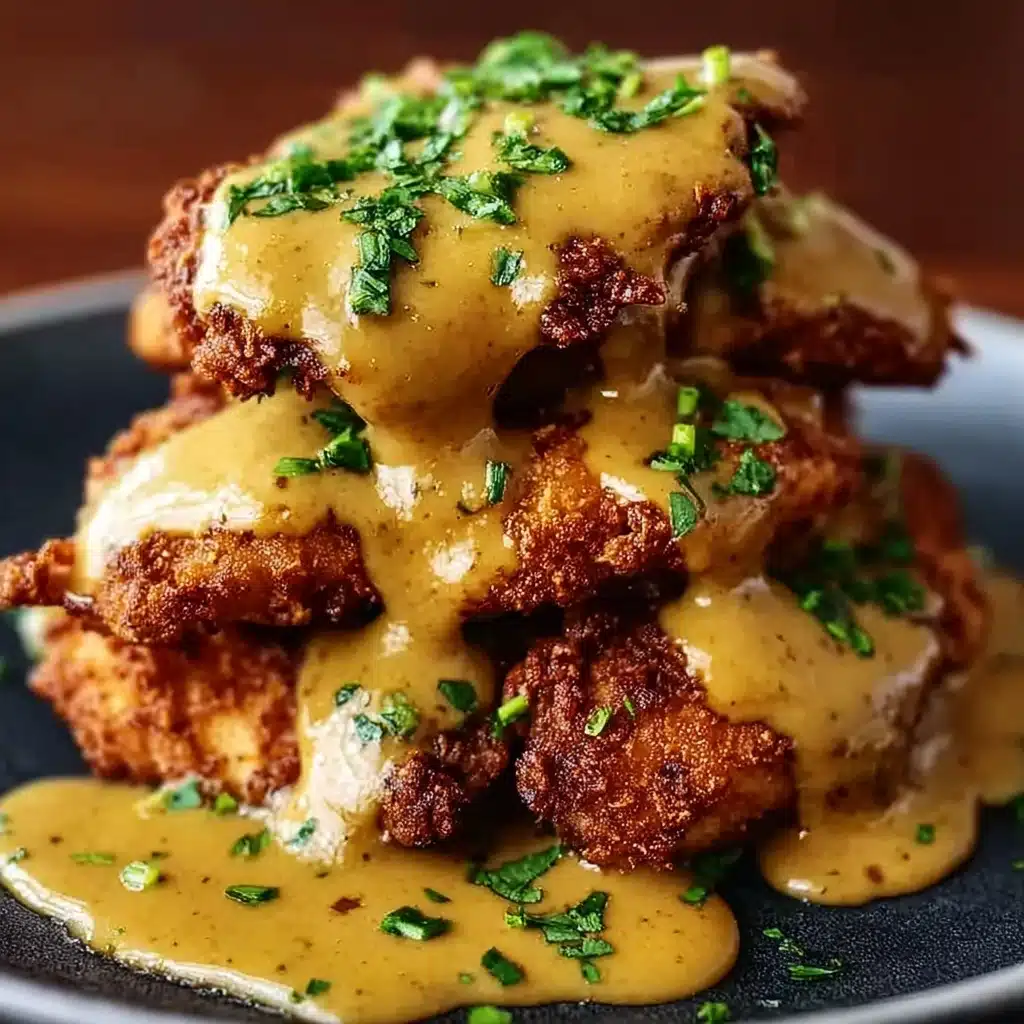 Pretzel Chicken with Mustard-Cheddar Sauce Recipe - Recipe Image