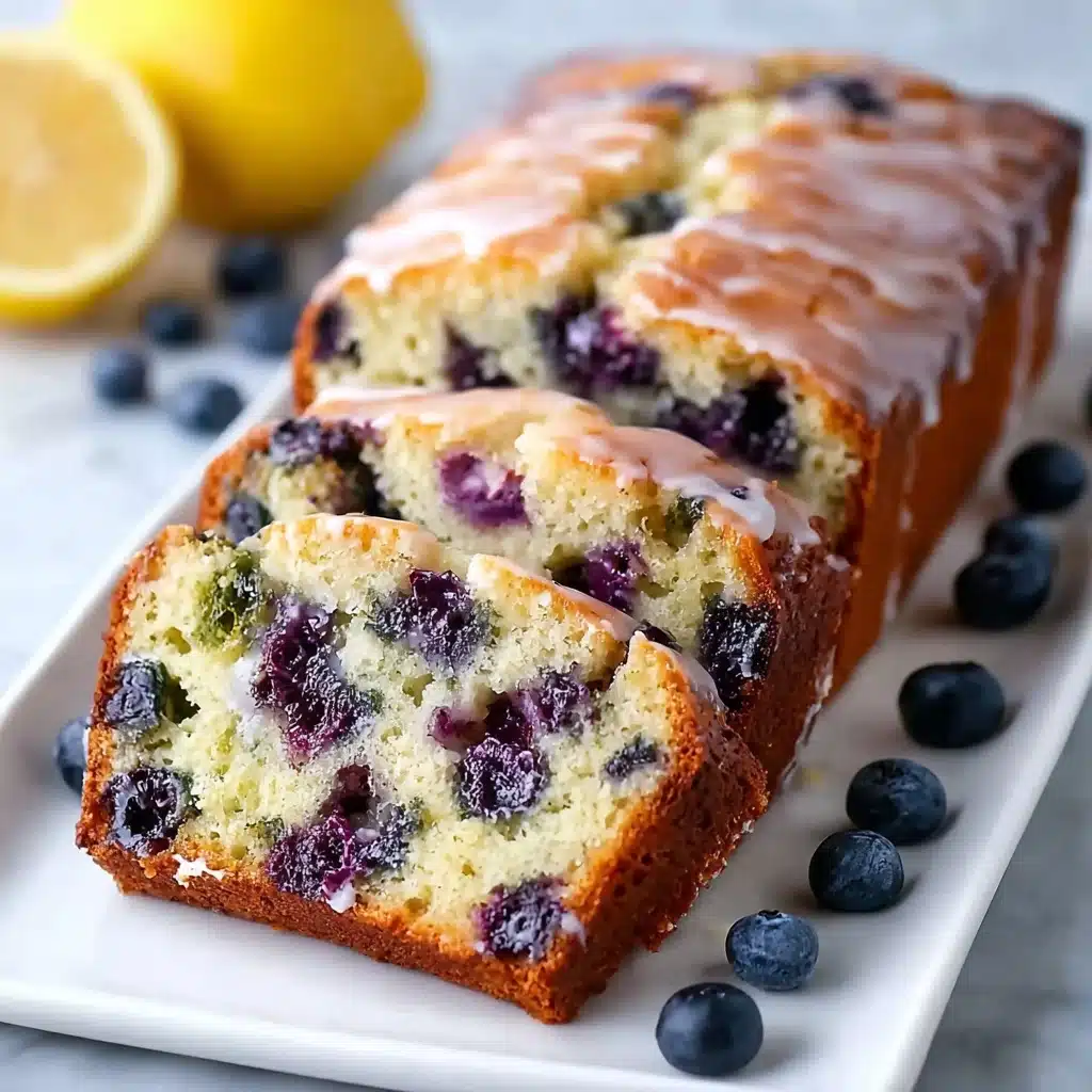 Moist Blueberry Zucchini Bread with a Lemon Glaze Recipe - Recipe Image