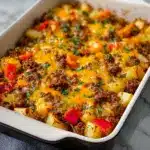 Southwestern Beef and Pepper Bake Recipe