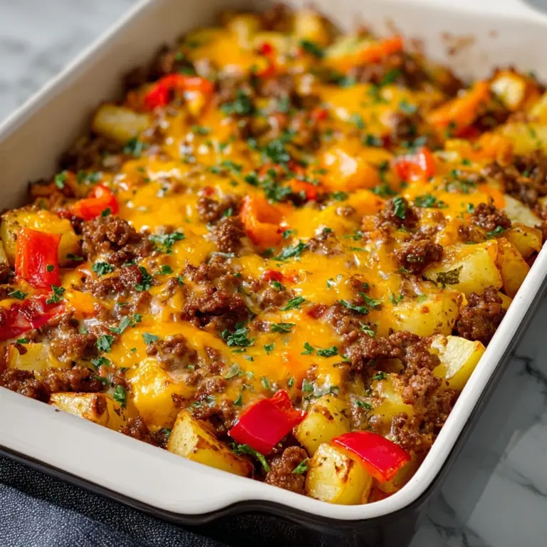 Southwestern Beef and Pepper Bake Recipe