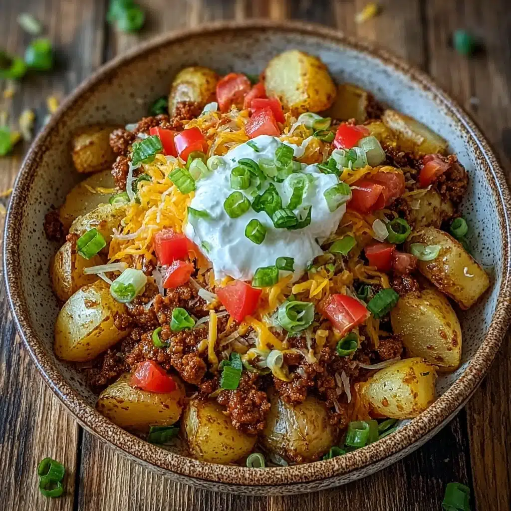 Cheesy Taco Potatoes Recipe - Recipe Image