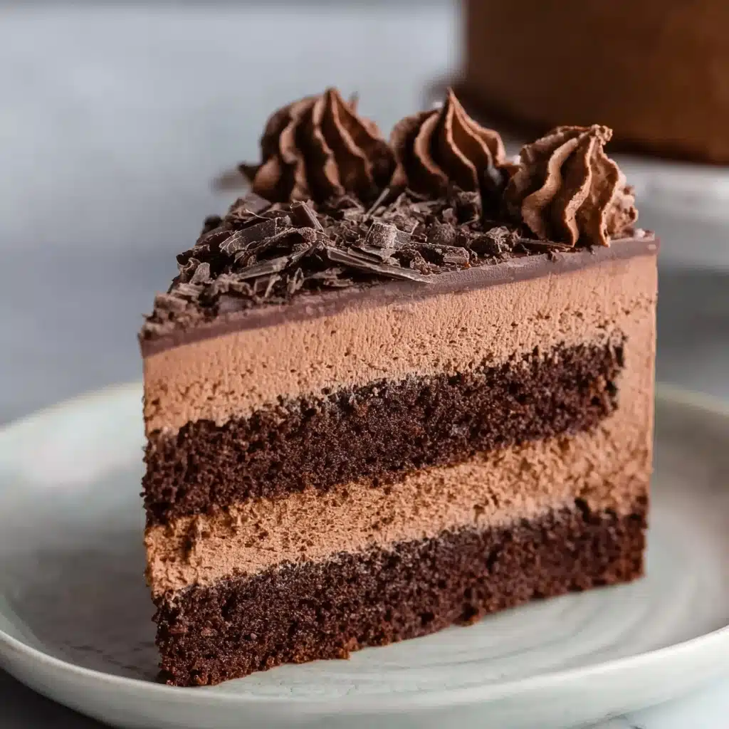 Easy Chocolate Mousse Cake Recipe - Recipe Image