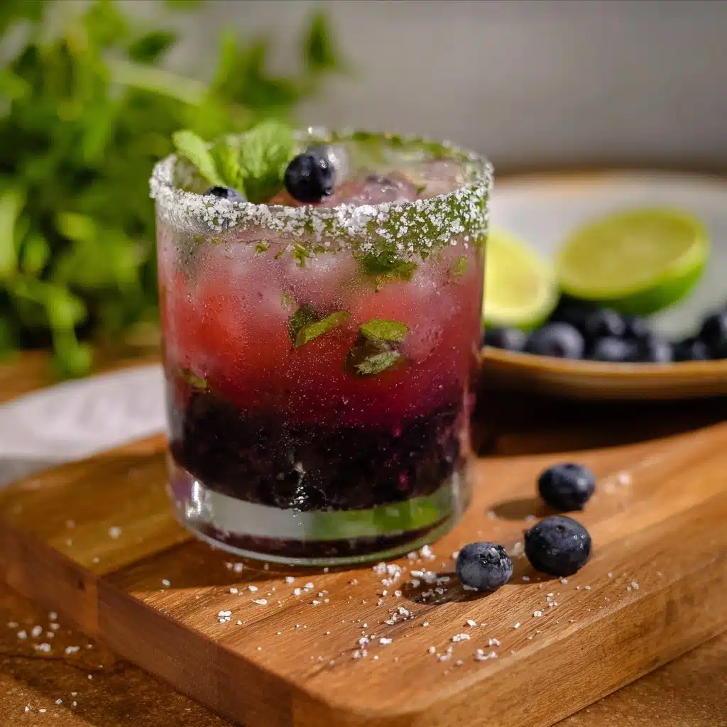 Blueberry Basil Margarita Recipe - Recipe Image