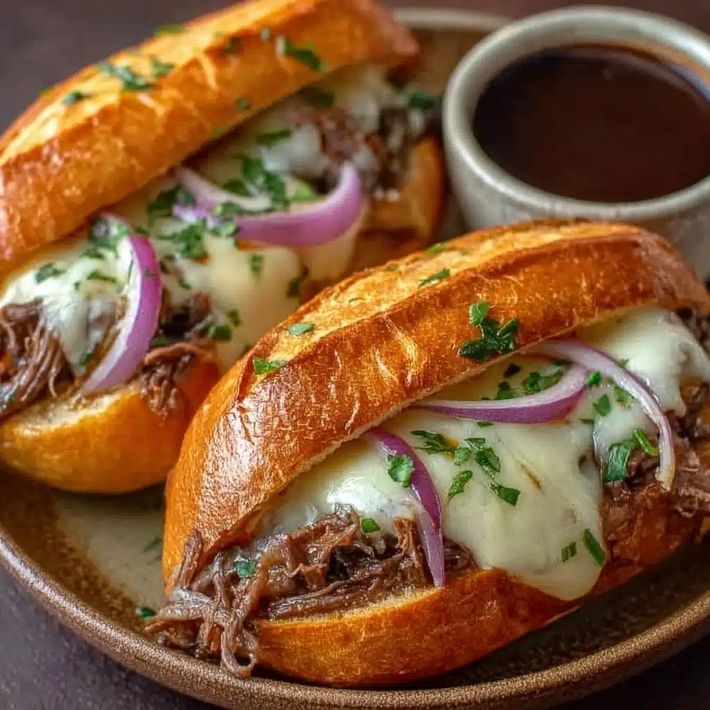 Slow Cooker French Dip Sandwiches Recipe - Recipe Image