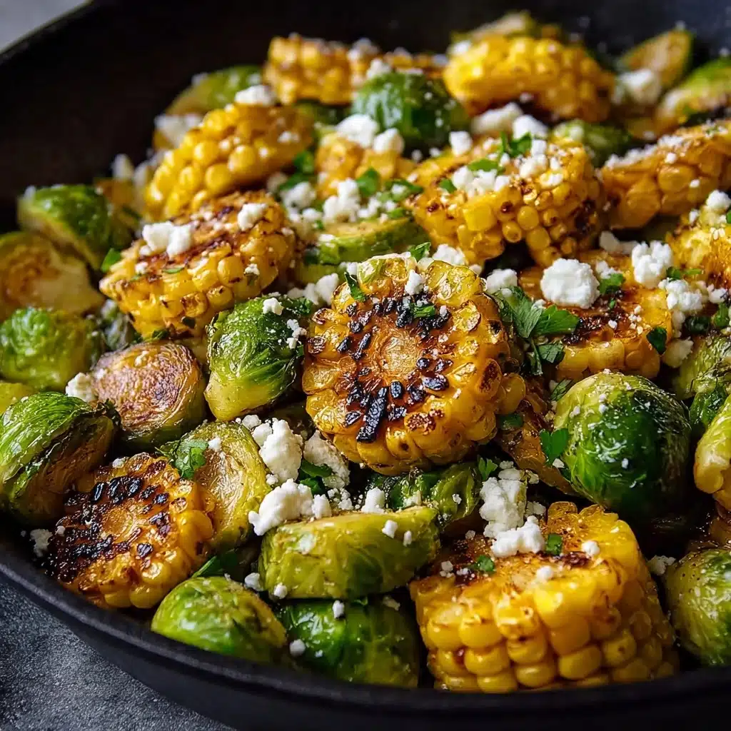 Top with Crema: Once the Brussels sprouts are roasted, drizzle the crema generously over the sprouts Recipe - Recipe Image