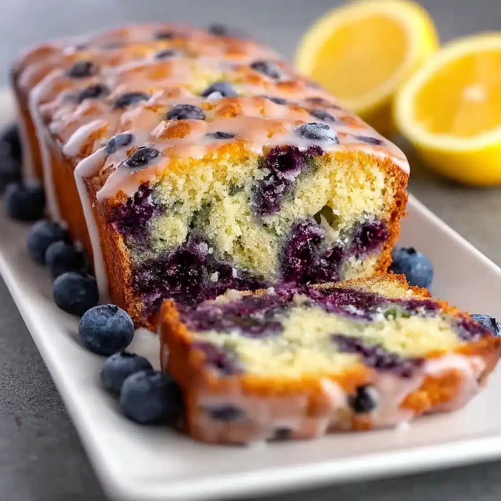 Moist Blueberry Zucchini Bread with a Lemon Glaze Recipe - Recipe Image