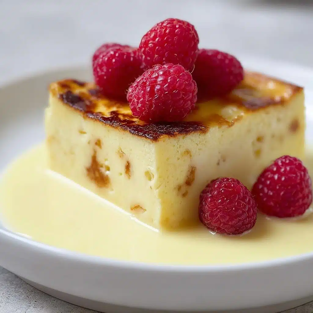 Custard Bread Pudding with Vanilla Sauce Recipe - Recipe Image