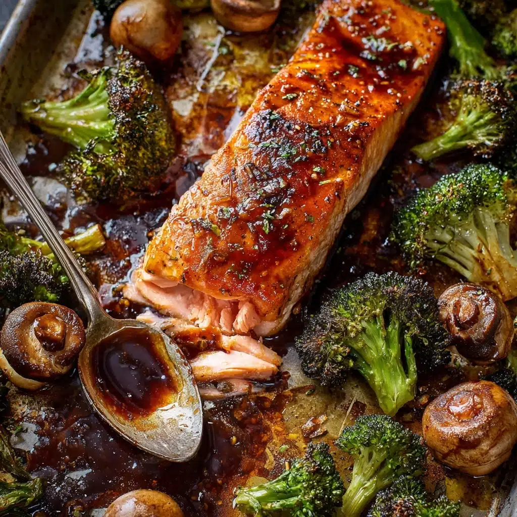 Sheet Pan Lemon Garlic Butter Salmon Recipe - Recipe Image
