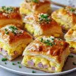 Ham and Cheese Croissant Breakfast Casserole Delight Recipe