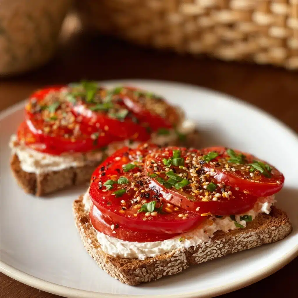 Cottage Cheese and Tomato Toast Recipe - Recipe Image