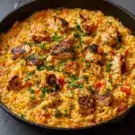 One Pot Queso Chicken and Rice : Easy Comfort Food Recipe