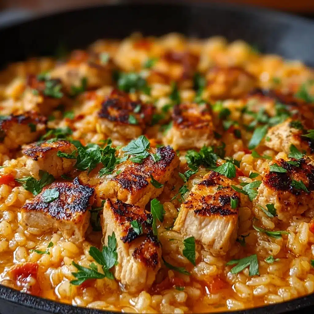 One Pot Queso Chicken and Rice : Easy Comfort Food Recipe - Recipe Image