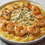 One Pan Parmesan Orzo with Shrimp Recipe
